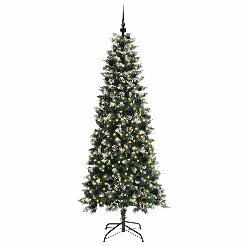 Albero di Natale | Decorazioni natalizie artificiale con 300 LED Verde 180 cm