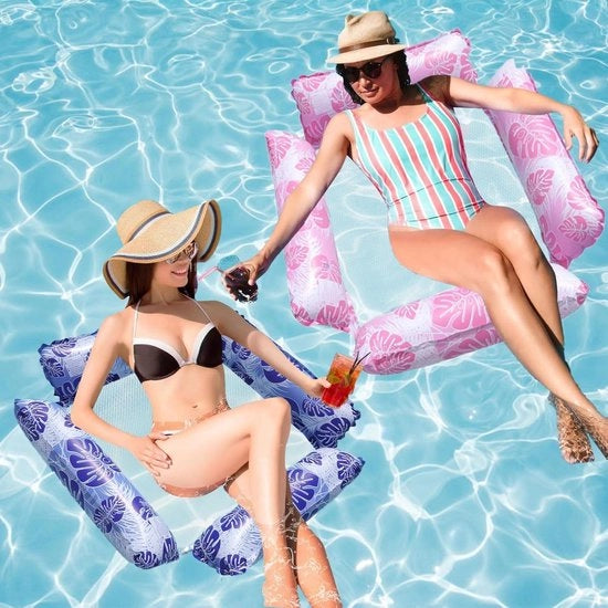 Materasso inflatabile 4-in-1 per piscina e spiaggia - 2 pezzi
