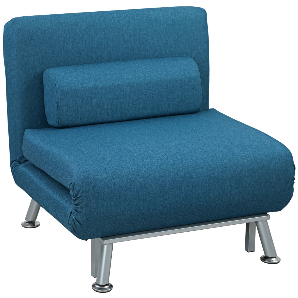 Poltrona letto ¨C Minimal ¨C Blu, tessuto, 75x70x75 cm