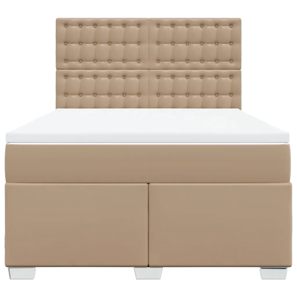 Giroletto a Molle con Materasso Cappuccino 160x200cm Similpelle 3293031
