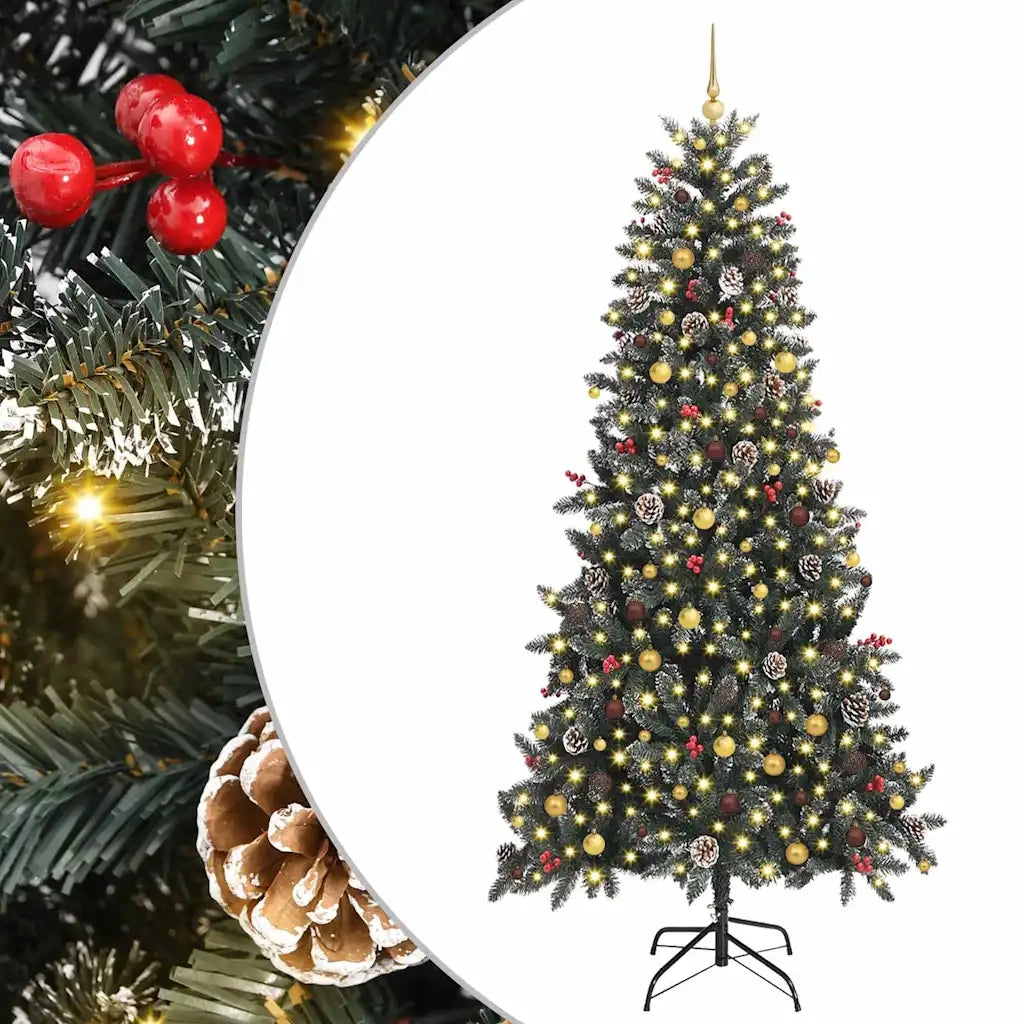 Albero di Natale artificiale con 300 LED Verde 240 cm 3395901
