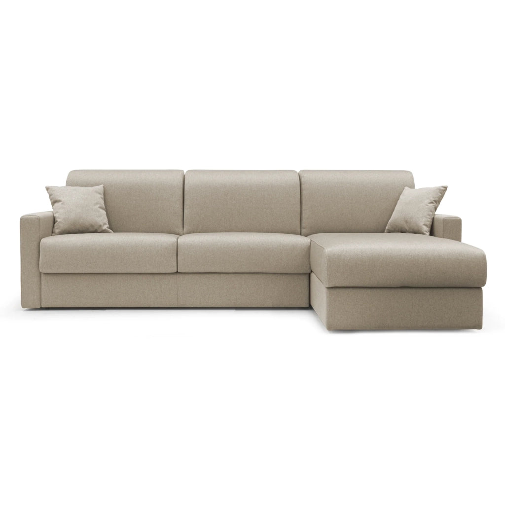 Chris Divano letto angolare 5 posti in tessuto impermeabile T13 288 cm Sinistro (mat. 160x197) beige