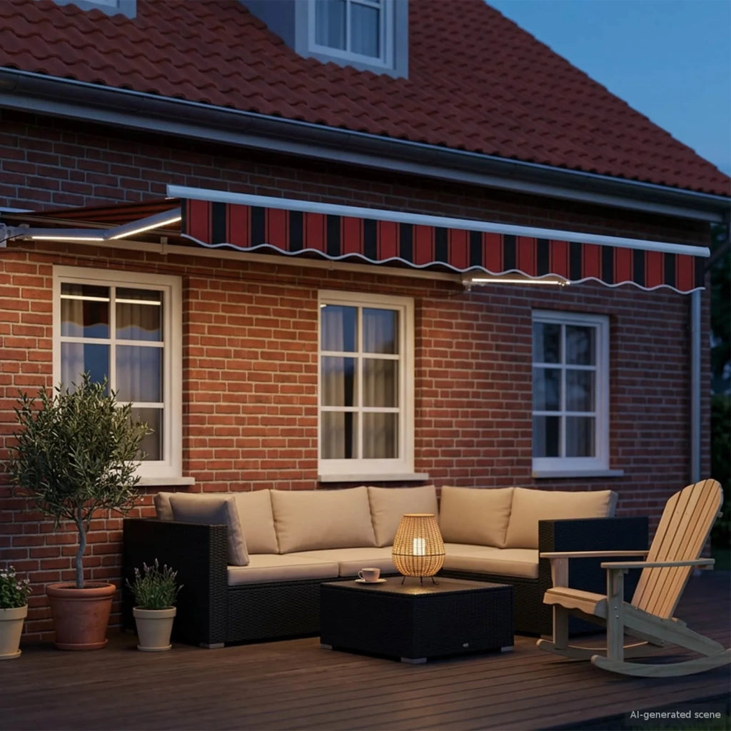 Cornice per Tenda Manuale con LED 2,5 x 2 m 3420500
