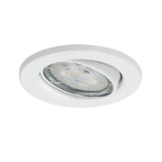 Faretto da incasso orientabile GU10 Ø 8,6 cm bianco