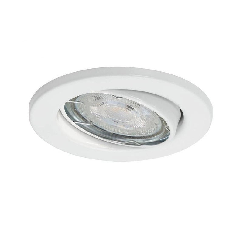 Faretto da incasso orientabile GU10 Ø 8,6 cm bianco