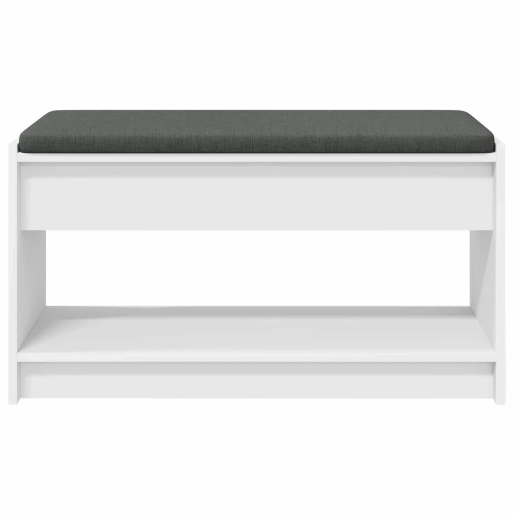 Panca per ingresso con cuscino Bianco 83 x 38 x 45 cm 891576