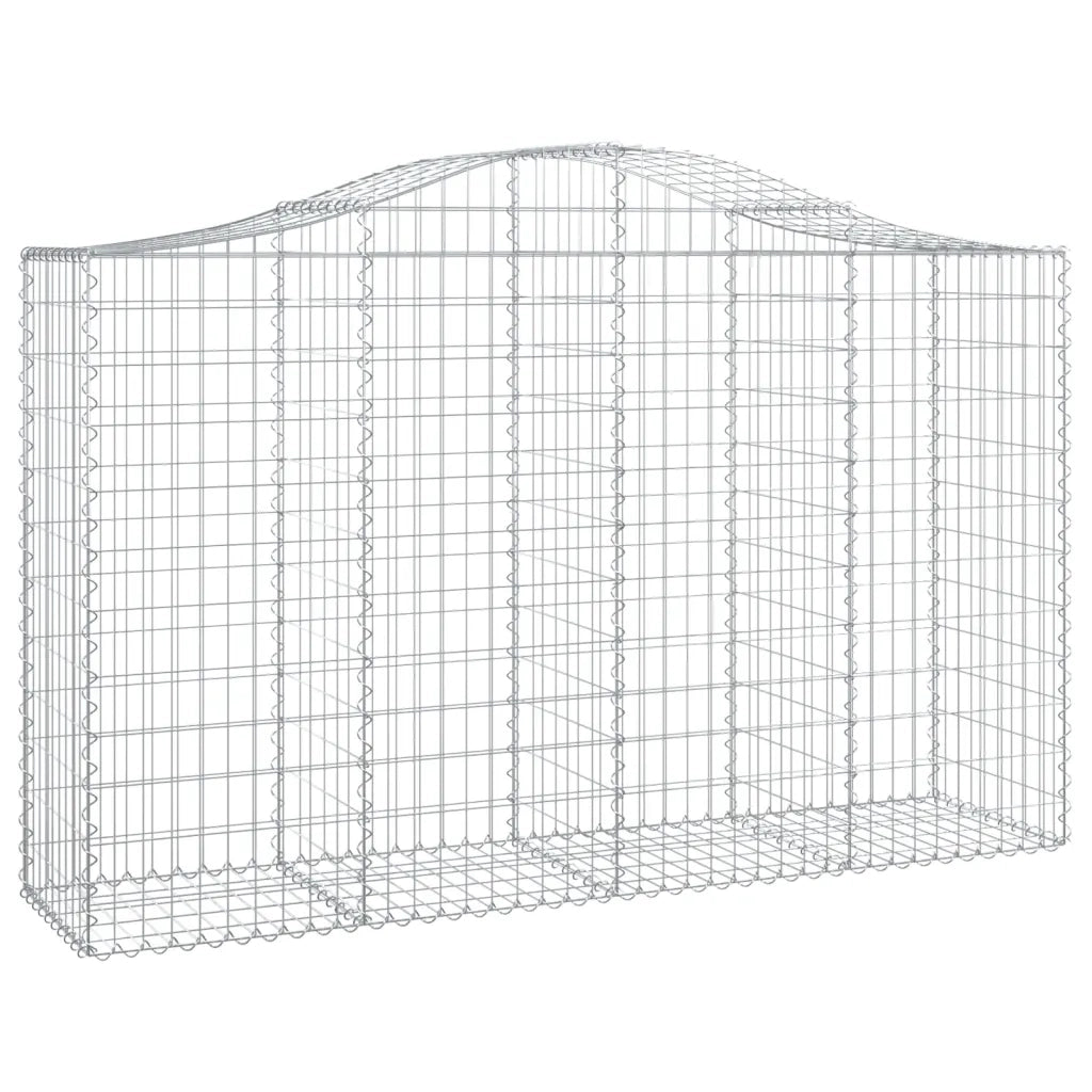 Cesti Gabbioni ad Arco 14 pz 200x50x120/140 cm Ferro Zincato 3145673