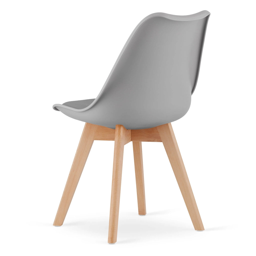 Sedia Valora RIKX grigia dal design ergonomico per il soggiorno x4