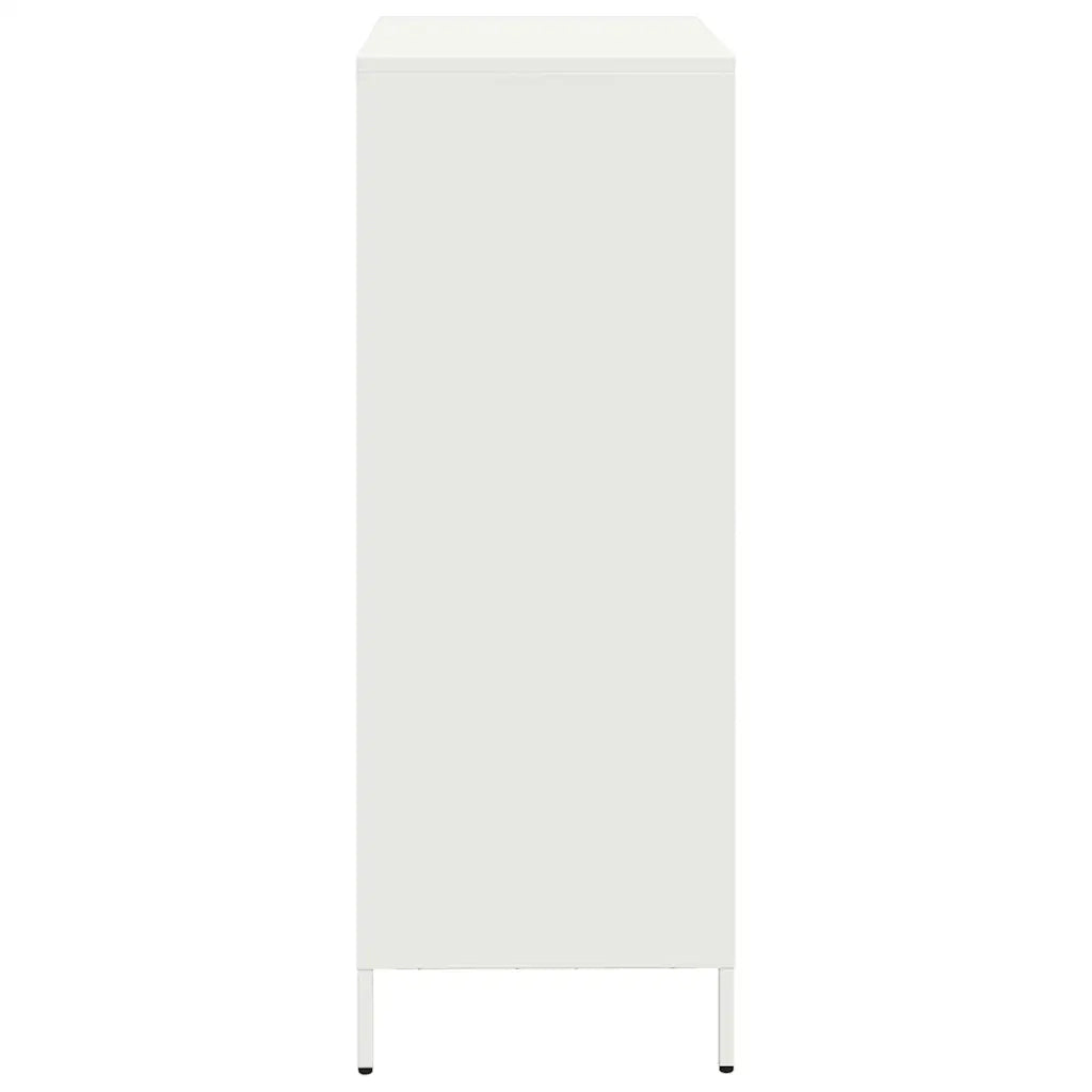 Credenza-Buffet-Armadio da cucina Bianca 68x39x103,5 cm in Acciaio 146391