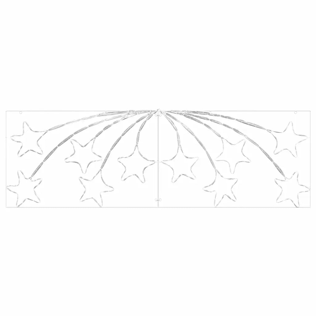 Stella di Natale con 432 LED Multicolore 182 x 58 cm PVC CFW8704443