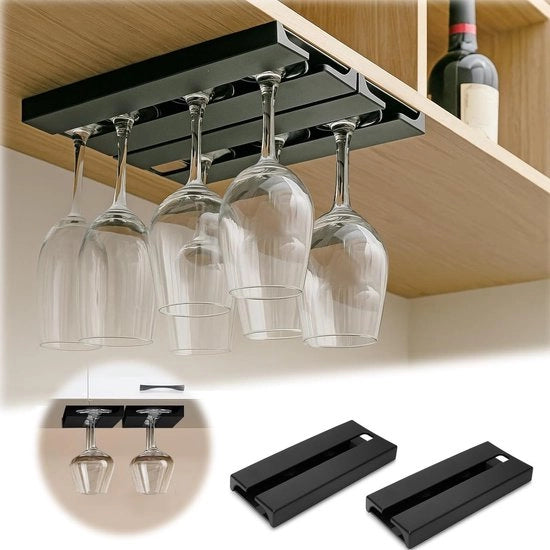 2 Pacchi di Supporti di Vino Autoadesivi per Cucina e Bar, Senza Fori per Montaggio alla Parete, Ideali per la Conservazione e l'Organizzazione del Vino
