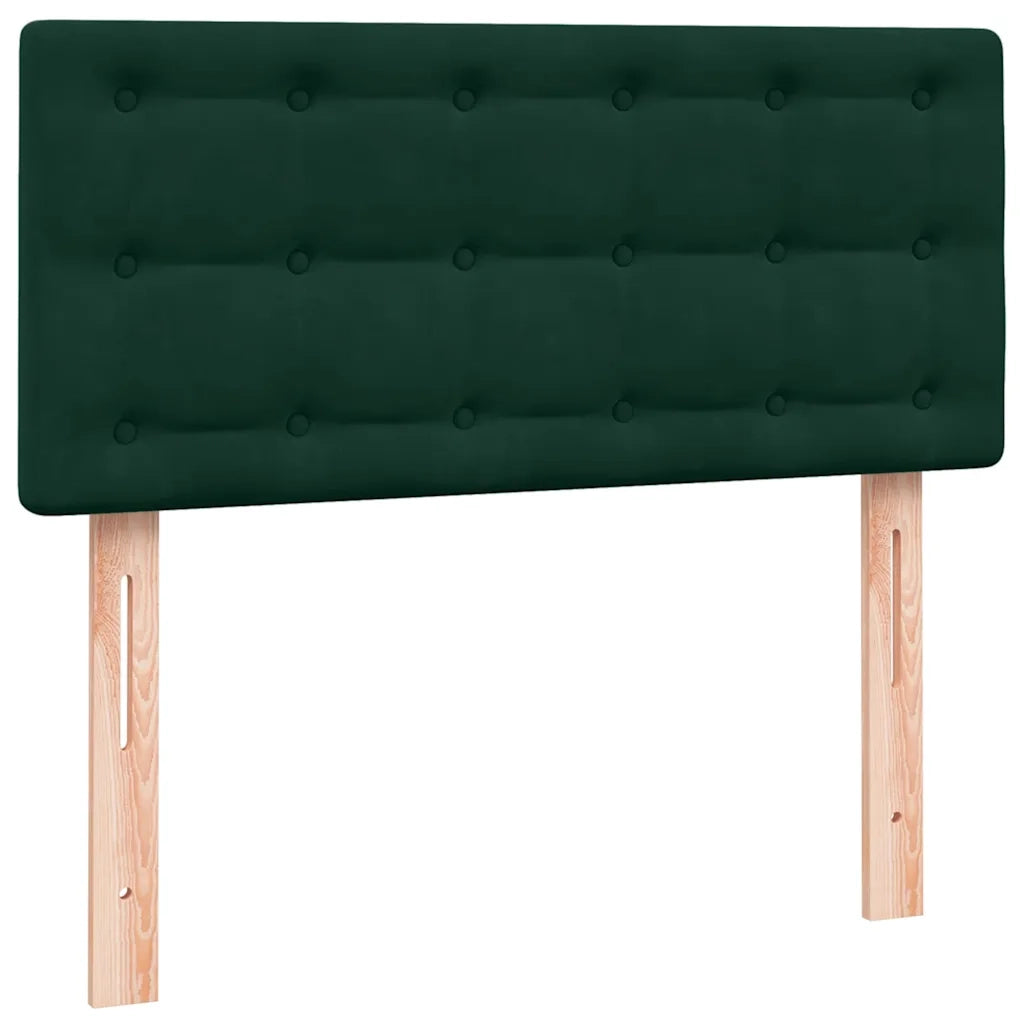 Giroletto a Molle con Materasso Verde Scuro 80x220 cm Velluto 3318474