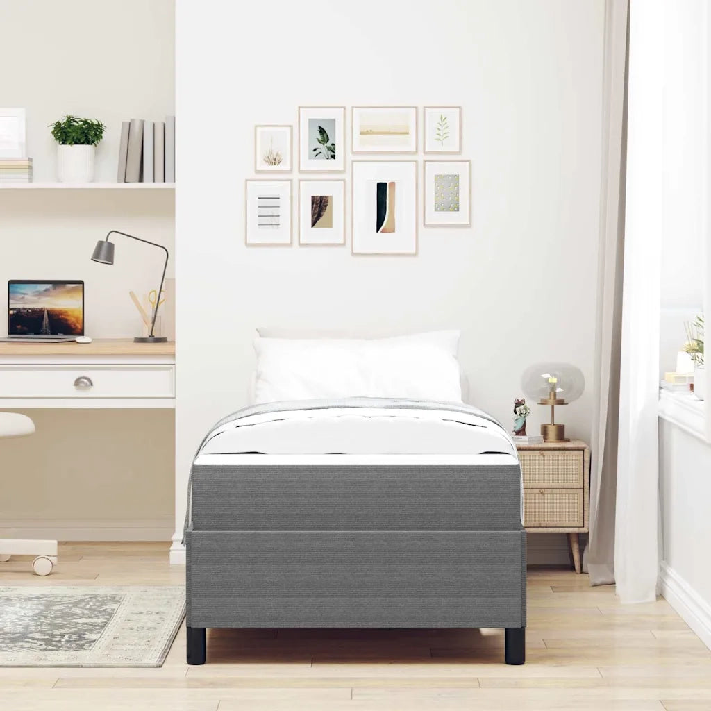 Letto singolo | Letto per adulti | Struttura del letto Grigio chiaro 100 x 200 cm Tessuto