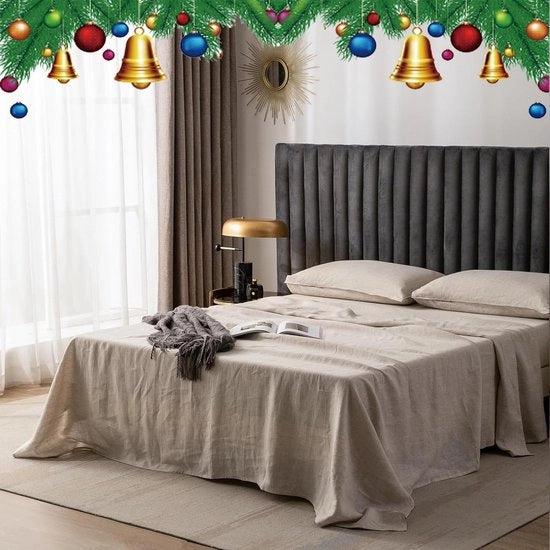 Luxe Linnen Beddengoed 100% Lino Puro Lavato a Pietra, Respirante e Idrorepellente per una Comoda Notte di Sonno