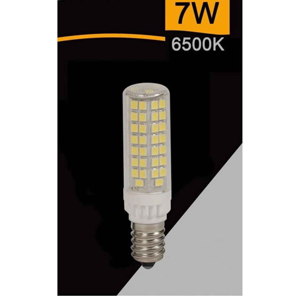 Trade Shop - Lampadina Led E14 7w 820lm Tubolare Luce Naturale Fredda Calda Sparac-e14-7w-ce2 -