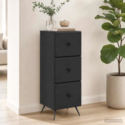 Mobile con Cassetti Nero 33 x 34,5 x 90 cm Legno ingegnerizzato 895536