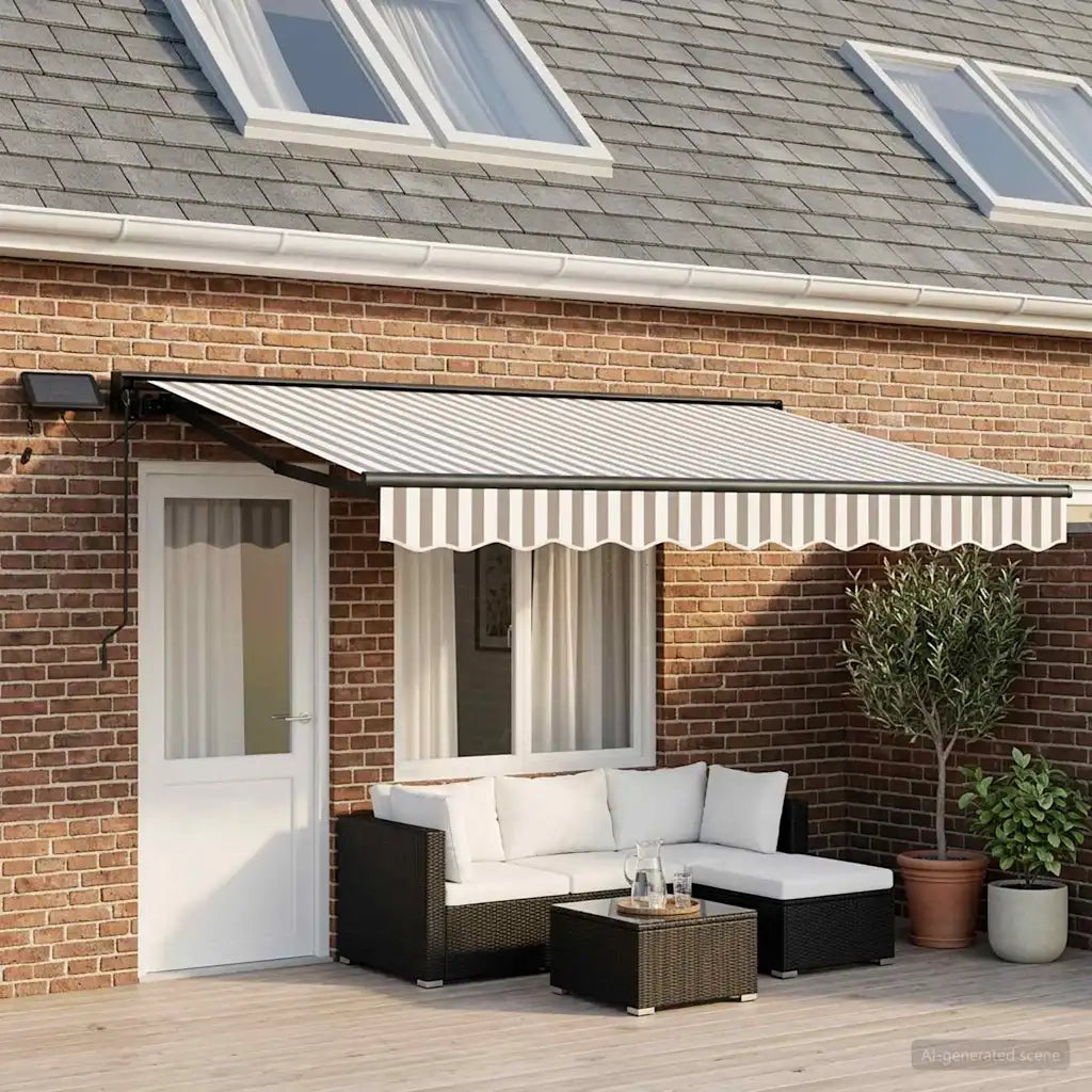 Cornice per Tenda Manuale con LED 4,5 × 3 m 3426246