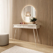 Mobile da Trucco Katilaka, Toeletta 2 Cassetti, 187x40x52h cm Beige Cashmere