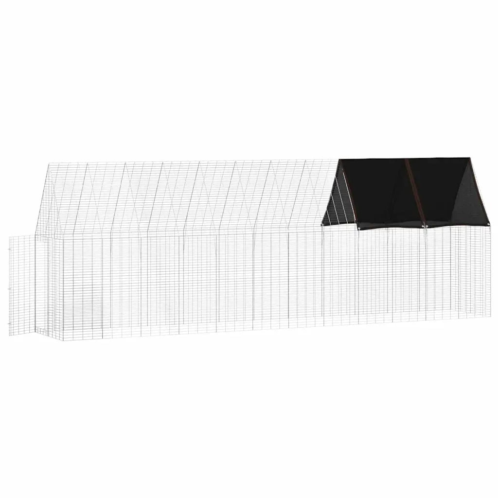 Gabbia per polli 2 pz Argento 600 x 100 x 210 cm CFW7593376