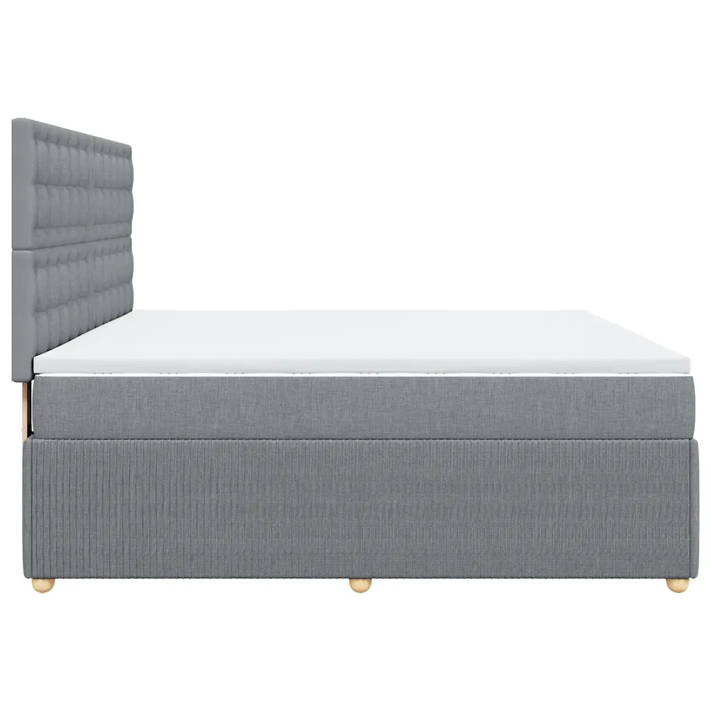 Giroletto a Molle con Materasso Grigio Chiaro180x200 cm Tessuto 3292149
