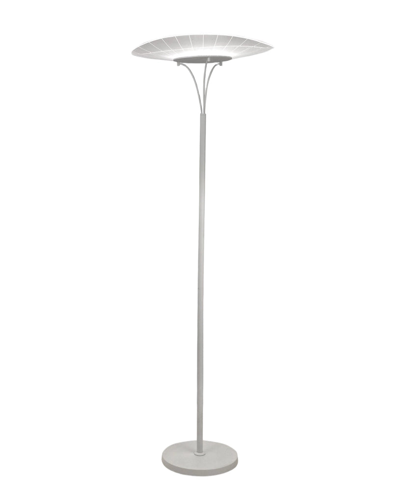 Vela Lampada da terra LED integrato 24W 2180lm 3000K Bianco Struttura in metallo e metacrilato, design moderno ed elegante altezza 175cm