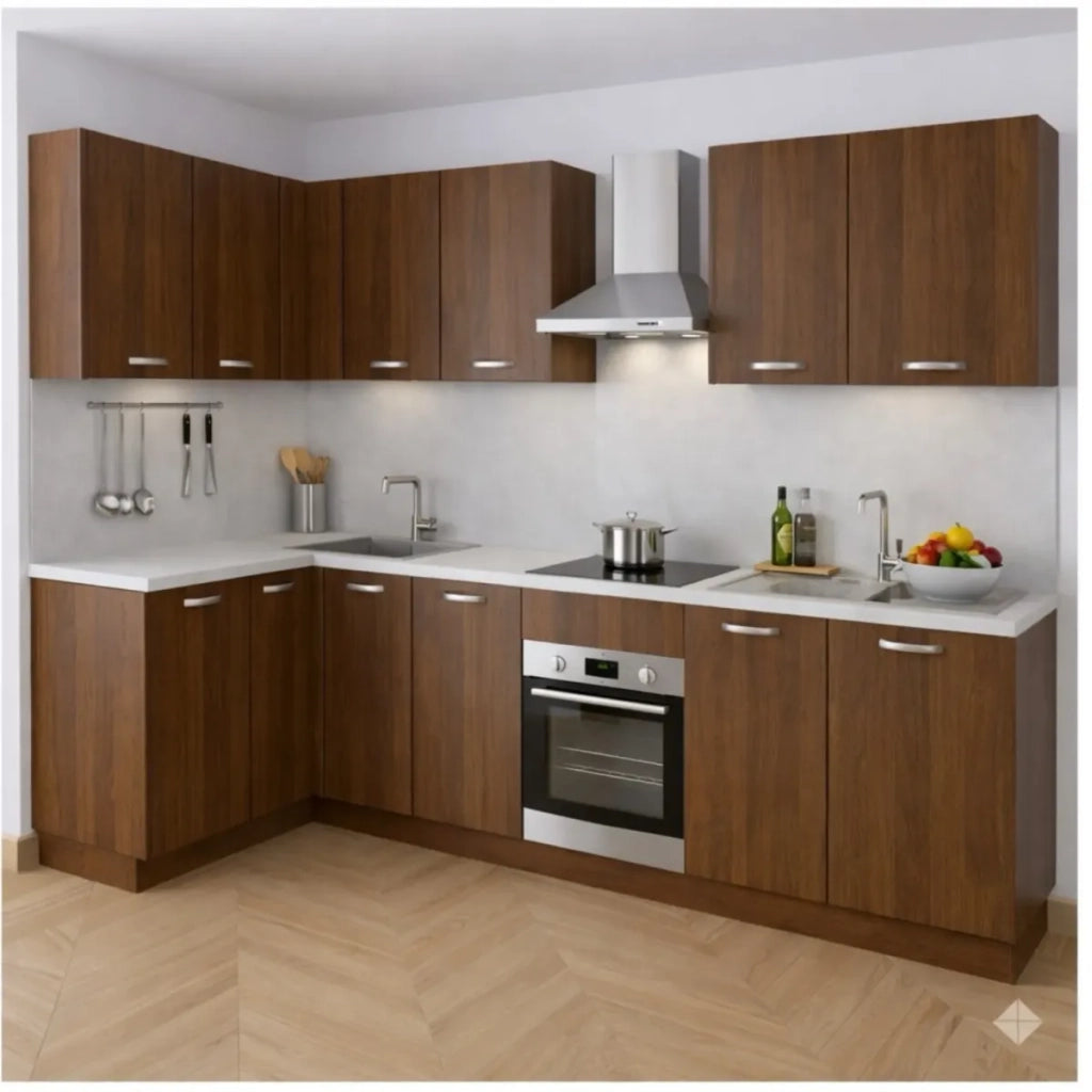 Base da lavello da incasso con Le Seguenti Misure l=90 cm p=55,5 cm h=72 cm Colore Noce con spedizione in Kit senza Ante