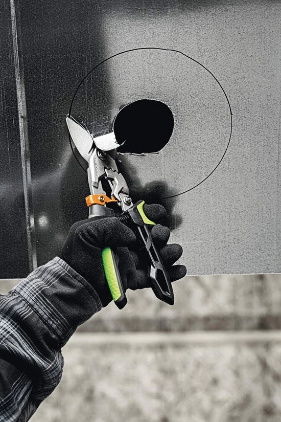 Taglierini a Forza Aumentata con Azione Offset a Doppia Manovella, Codice 1027210, Lunghezza 25 cm, Acciaio e Plastica Trattato Termicamente, Nero/Bianco/Giallo/Arancione