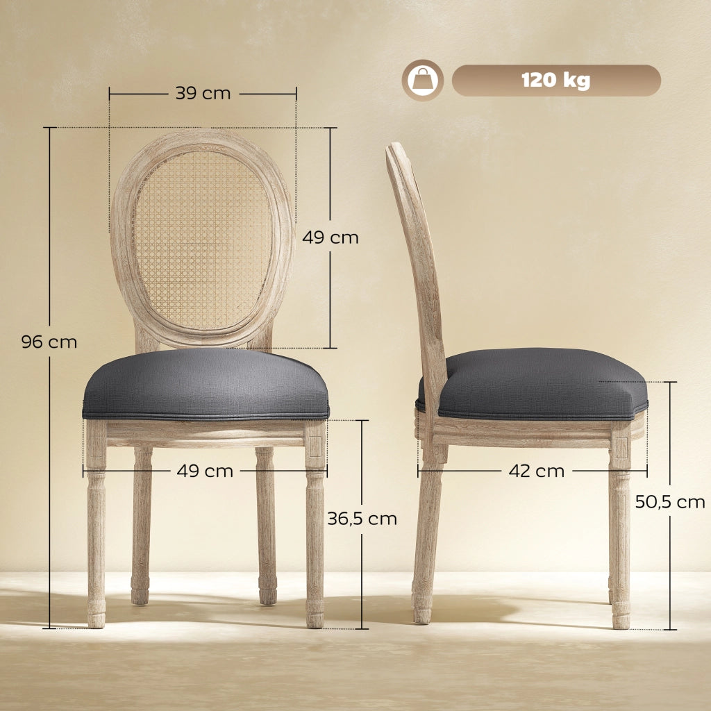 Sedia da Pranzo in Legno Massello ¨C zephmum ¨C Stile Retr¨°, Patinato