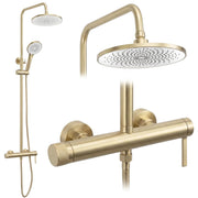 Set Doccia Rea Rivo Brush Gold