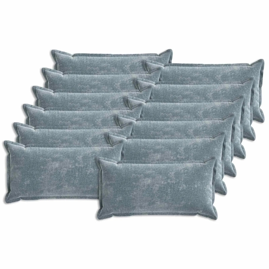 Federa 12 pz HOUTEN Azzurro 40 x 80 cm Tessuto Chenille 918231