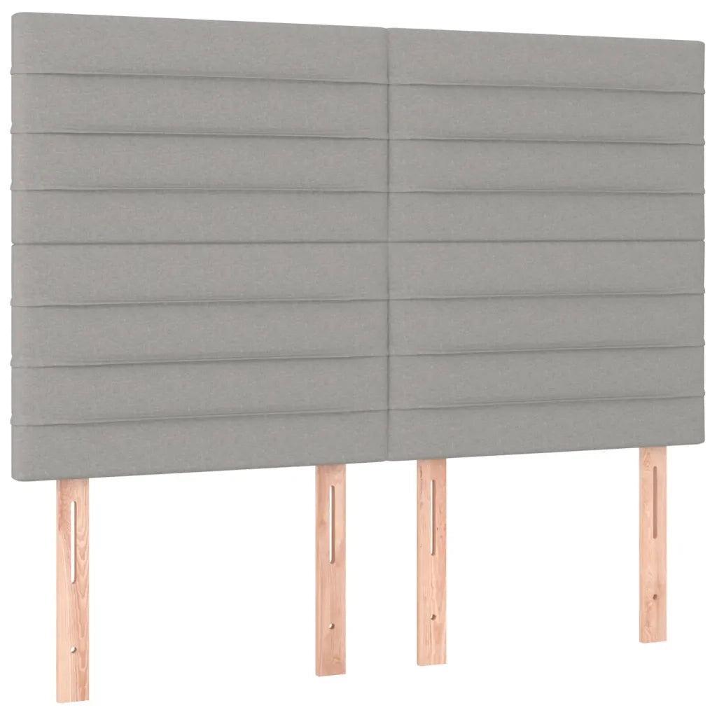 Giroletto a Molle con Materasso Grigio Chiaro 140x200cm Tessuto 3136677