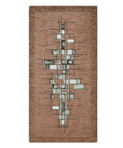 Tappeto moderno PIXEL MARRONE disegno arte contemporanea astratto geometrico, tappetino bagno multiuso lavabile in lavatrice e anti-scivolo cm.55x80