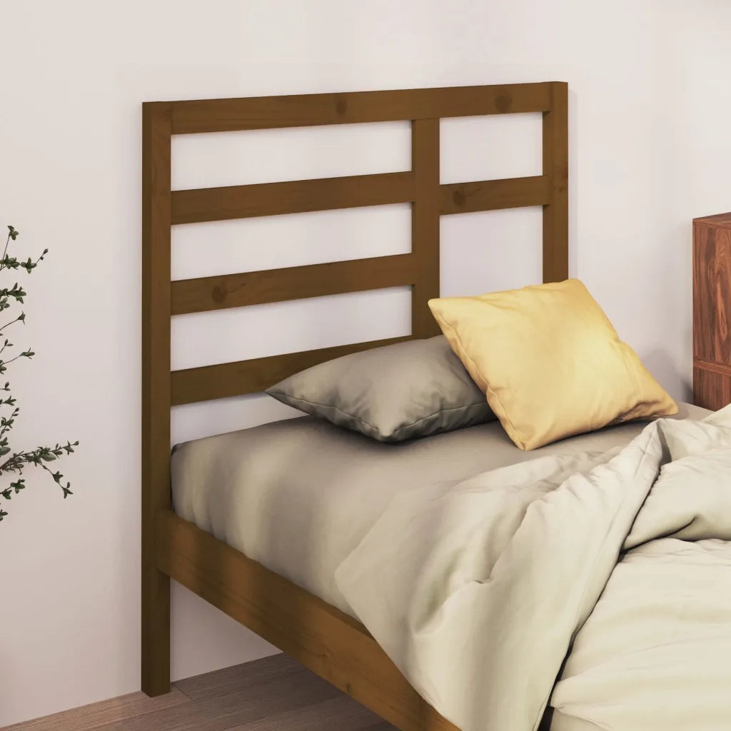 Testiera per Letto ambra 81x4x104 cm in Legno Massello di Pino 818118