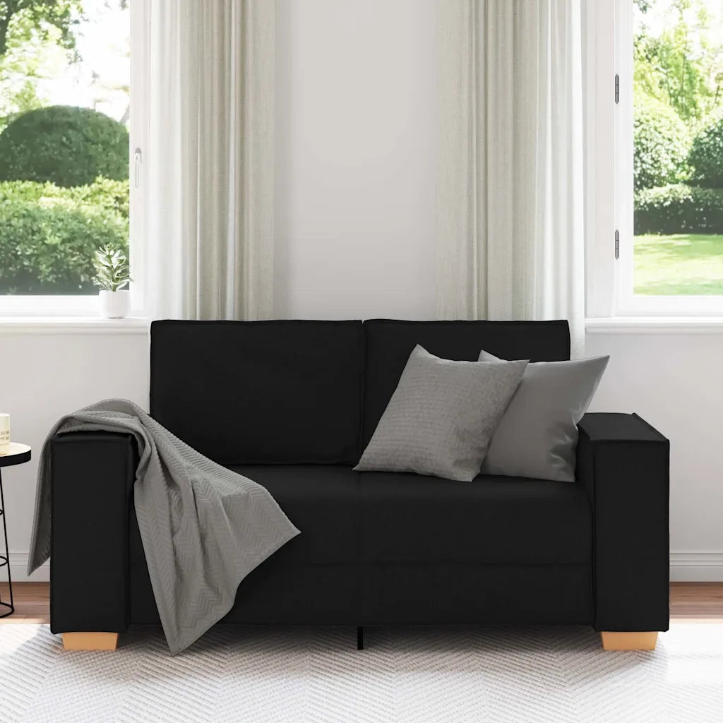 Divano a 2 posti Nero 160x78x84 cm Tessuto 4104972