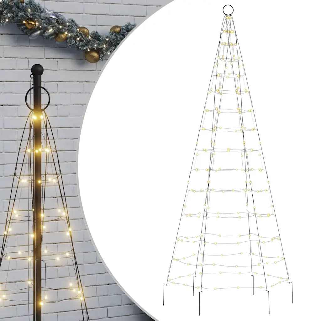 Albero di Natale a LED 200 LED Bianco Caldo 180 cm 358108