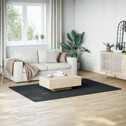 Tappeto Lavabile Soffice Pelo Corto 160x230 cm Antiscivolo Nero 342186
