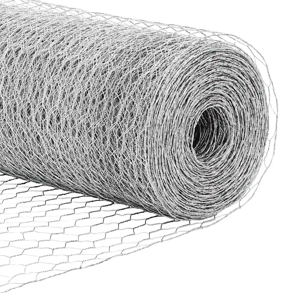 Recinzione Esagonale Argento 1,6 x 25 m Acciaio zincato 42005698