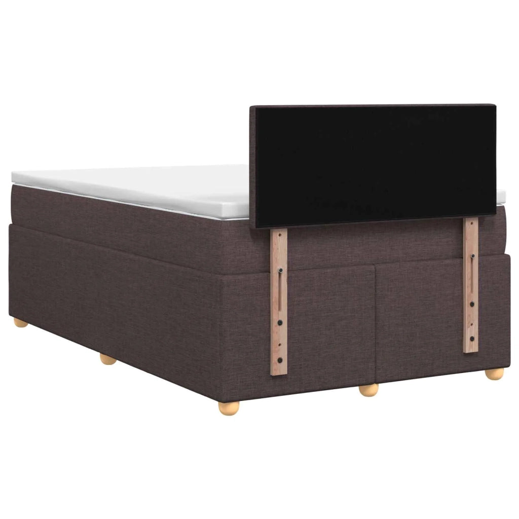 Letto box spring con materasso Marrone Scuro 120 x 200 cm 3452397
