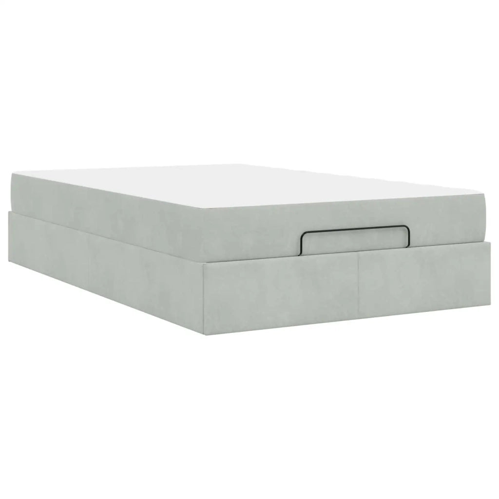 Struttura letto con materasso 2 pcs Grigio chiaro Velluto 3399552