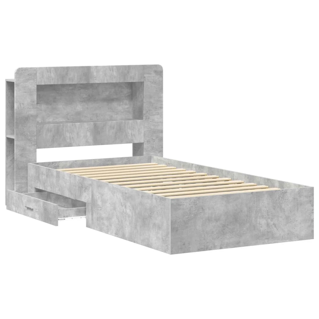 Telaio del letto con storage Grigio Cemento 80 x 200 cm 3433808