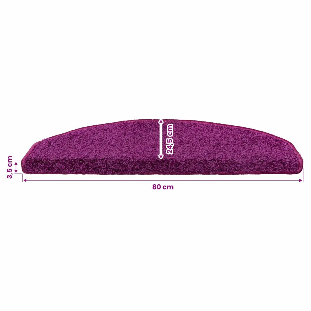Tappetini per scale autoadesivi 15 pz | Gradini per Scale Viola 80 x 24,5 x 3,5 cm