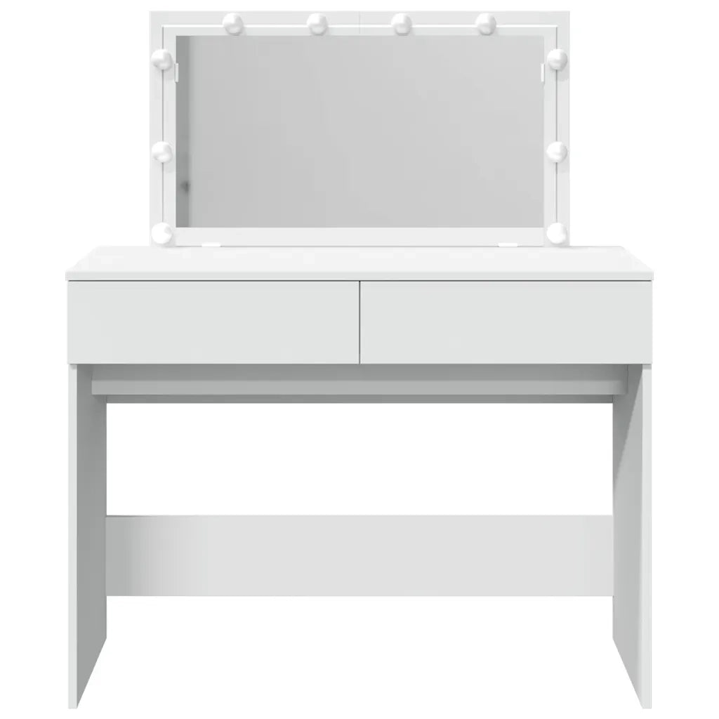 Toeletta | Tavolo da Trucco con LED Bianco 100x40x120 cm