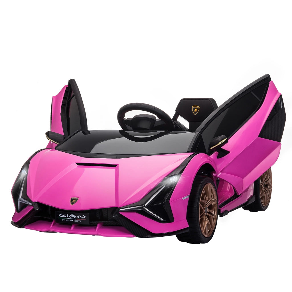 Auto Elettrica Bambini Lamborghini 12V con Telecomando ¨C Minimal ¨C Rosa