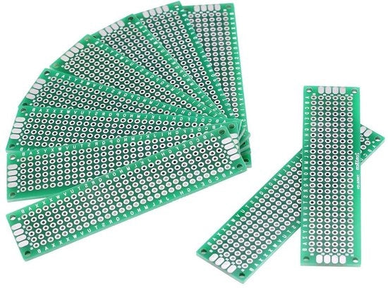 Pannelli di prototipazione universali a doppia faccia da 10 pezzi, 2 cm x 8 cm