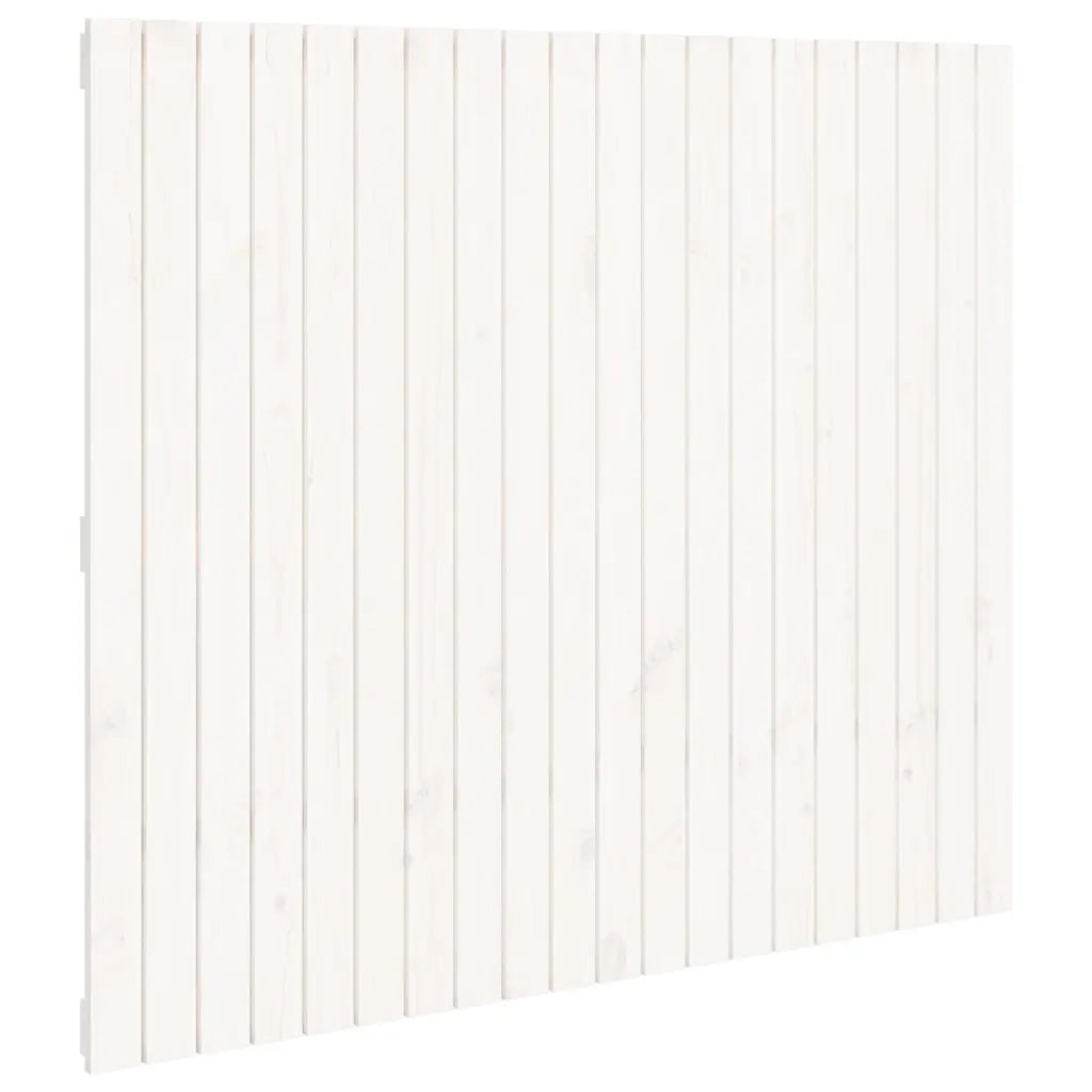 Testiera | Testata da Parete Bianca 127,5x3x110 cm Legno Massello di Pino