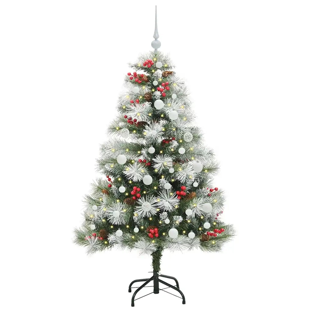 Albero di Natale artificiale Verde e bianco 150 cm 3395173