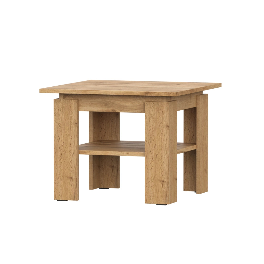 Tavolino, Tavolino da caff? Sola - Rovere Wotan - Ripiano aggiuntivo - Larghezza 55 cm, Altezza 43 cm, Profondit? 55 cm
