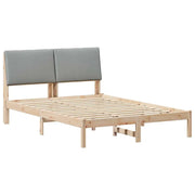 Letto matrimoniale | Letto per adulti | Struttura del Letto Marrone e grigio chiaro 160 x 200 cm