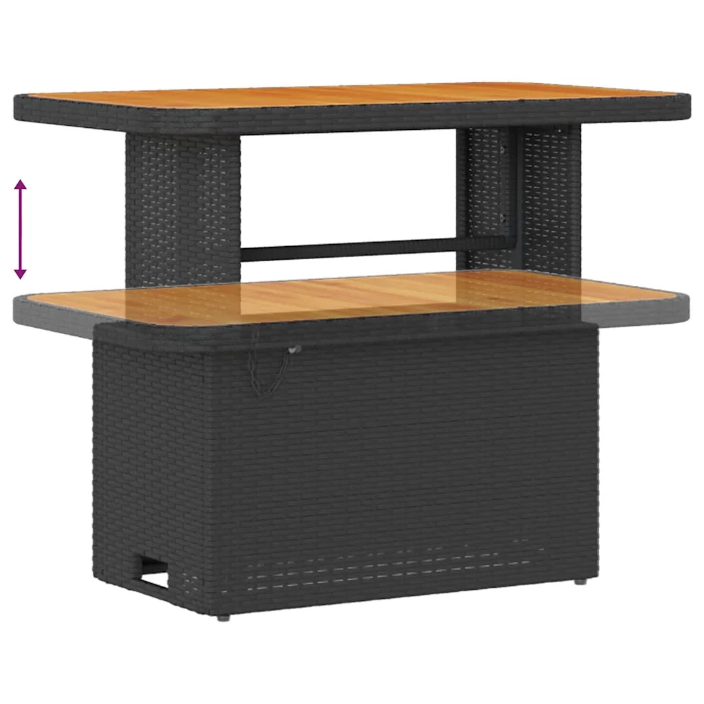 Set Divano da Giardino con cuscino 10 pcs Nero Poly Rattan 3364850