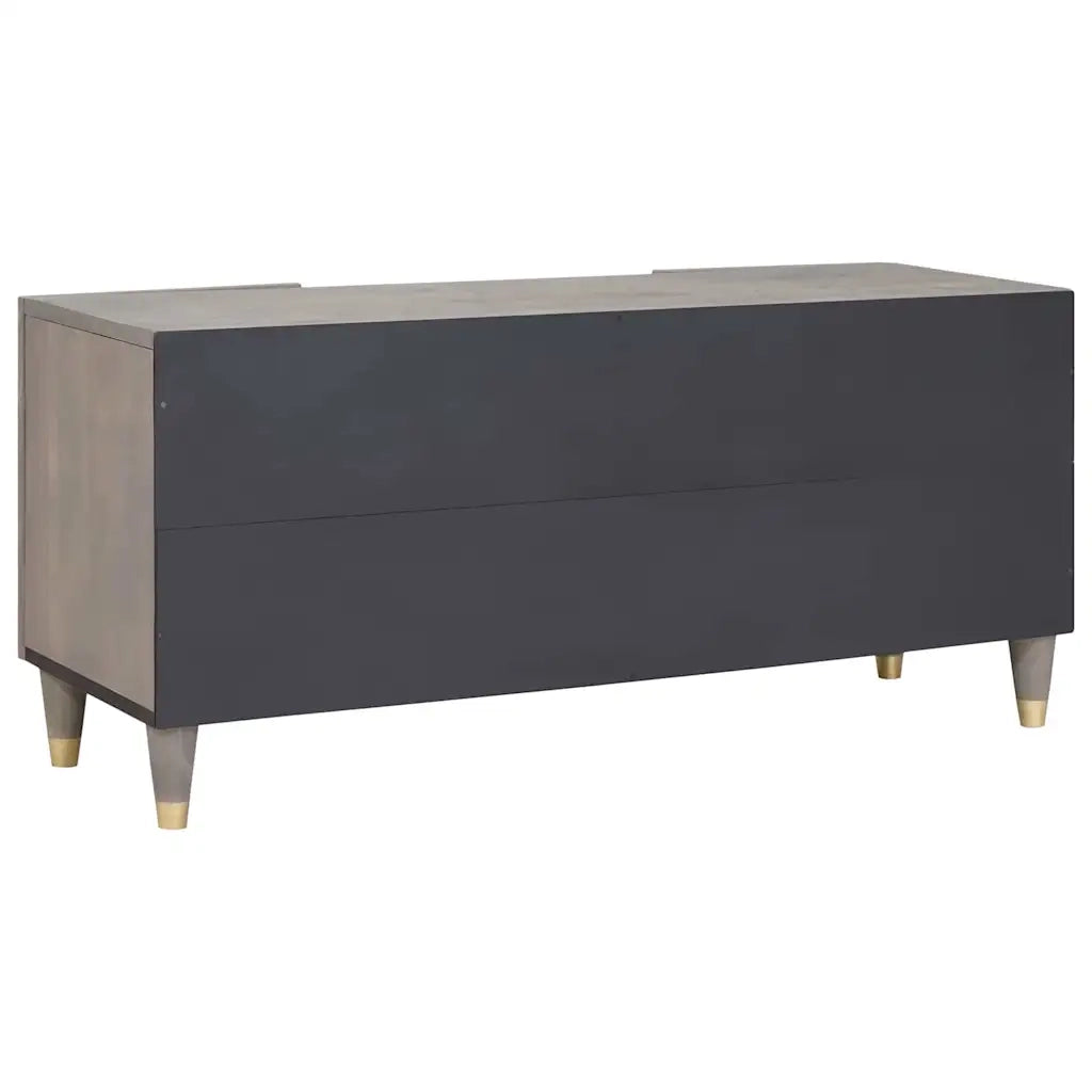 Mobile TV | Armadietto TV | Mobile Porta TV Grigio 105 x 33 x 46 cm Legno di mango massello